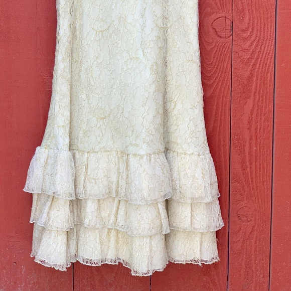 Alice and Olivia gold lace dress mini dress - Picture 5 of 7